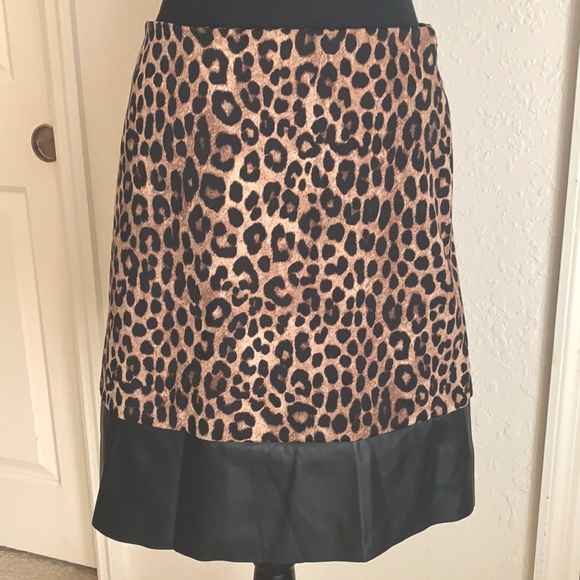 Michael Kors-Leopard Print Skirt-Size Small - Picture 1 of 10